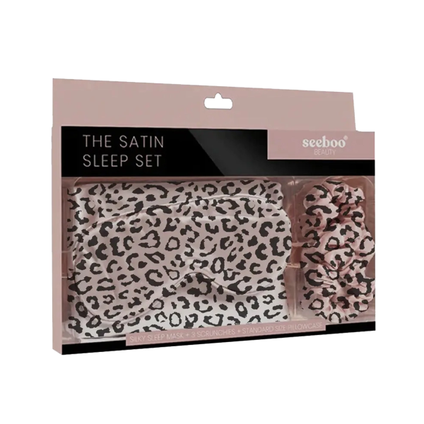 De-Stressing Satin Sleep Set - Supports Mental Health Cheetah